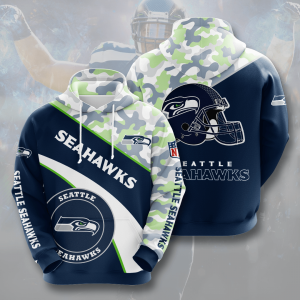 Seattle Seahawks 3D Printed Hooded Pocket Pullover Hoodie Best Gift For Fans
