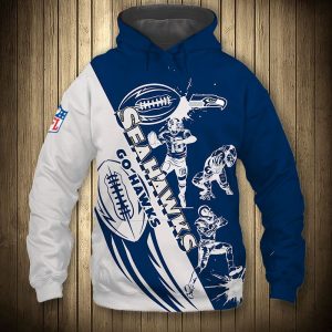 Great Seattle Seahawks 3D Printed Hooded Pocket Pullover Hoodie For Big Fans
