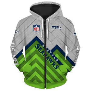 Great Seattle Seahawks 3D Printed Hooded Pocket Pullover Hoodie Gift For Fans